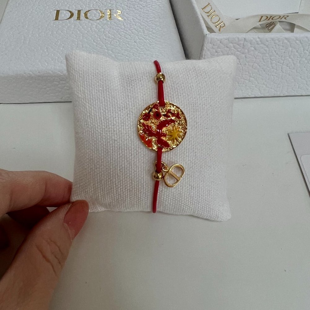 DIOR Enamel Diorelita Bird Wrap Bracelet